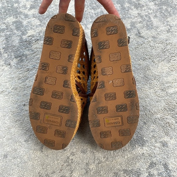 Casadei Marigold Woven Platform Chunky Sandals Designer Cork Footbed Sz 37 - Picture 10 of 16